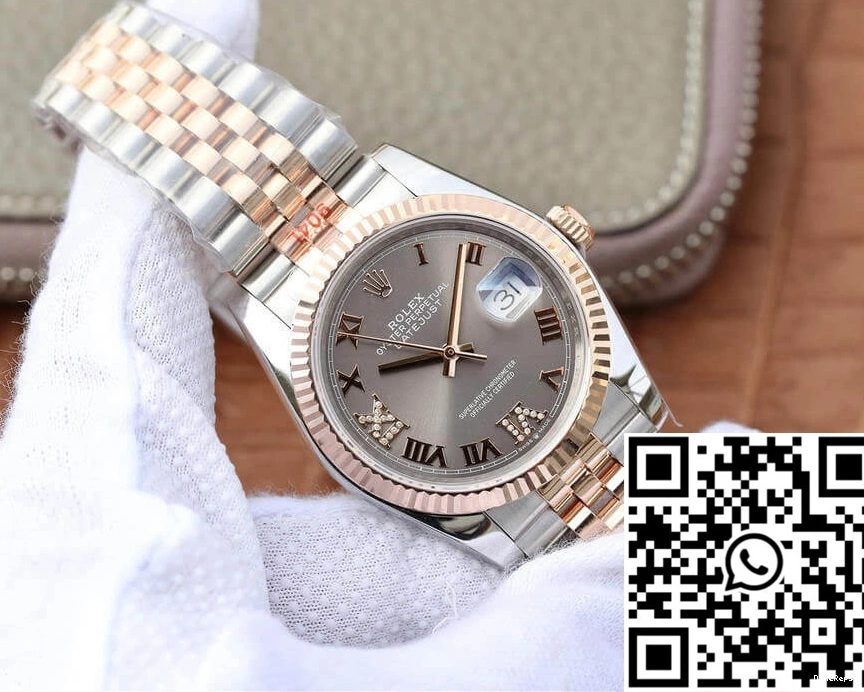 M126231-0023 Rolex GM Grey Dial 36MM Datejust Factory 0922